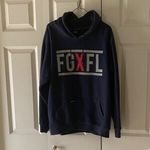 Flag nor Fail mens navy hoodie XXL cotton polyester